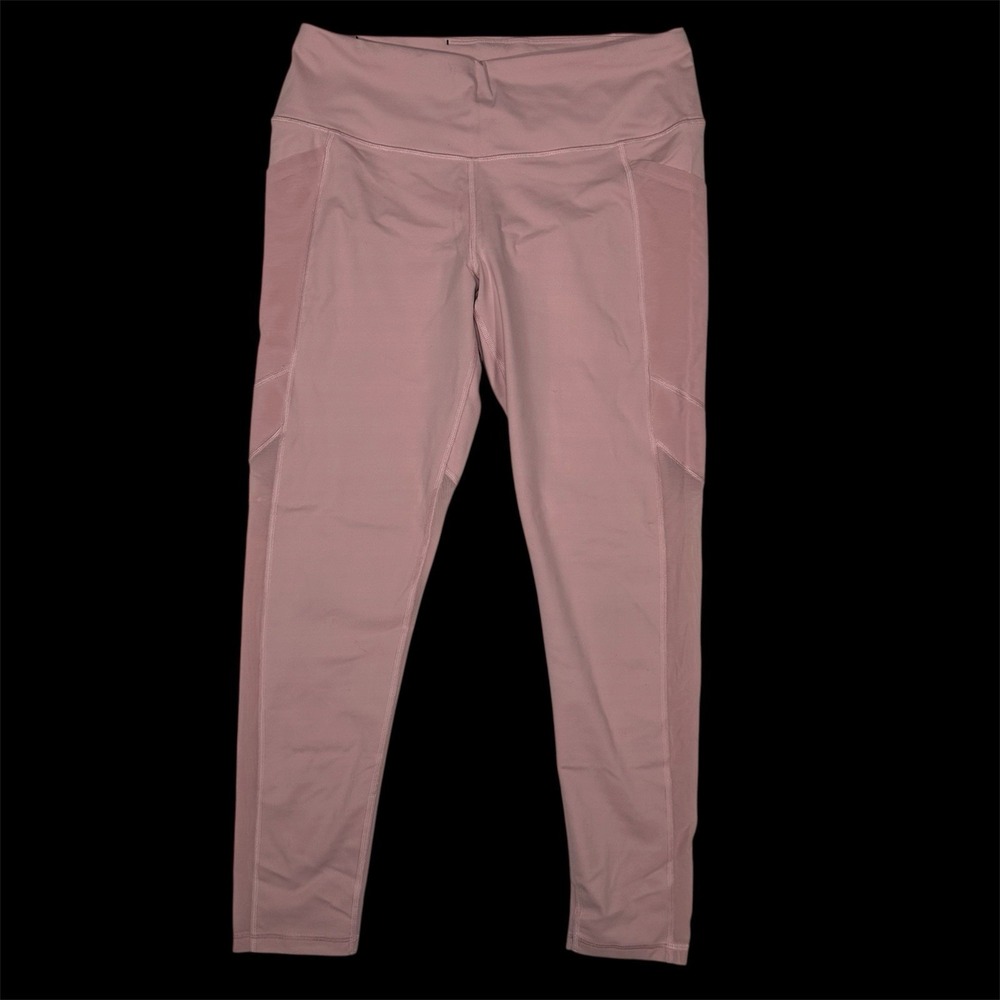 Victoria Sport Knockout Leggings L Pink Mesh Pockets Athletic‎ Balletcore Yoga